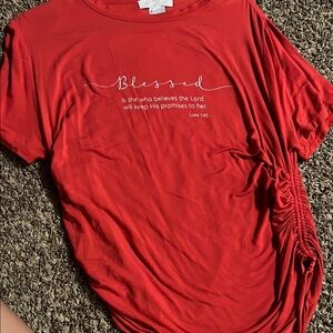 Red Graphic Women's Top